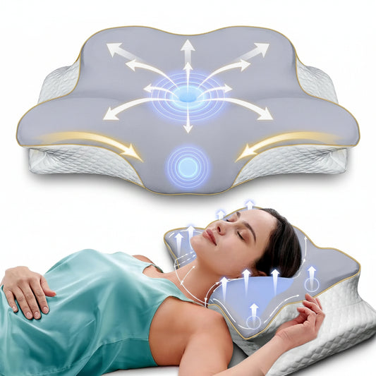 Memory Foam Pillows Butterfly Shaped Relaxing Cervical Slow Rebound Neck Pillow Pain Relief Sleeping Orthopedic Pillow Beding