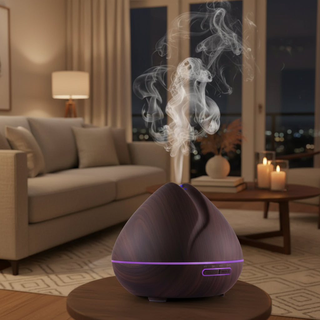 Remote Control Humidifier Essential Oil Diffuser with 7 Color LED Humidificador 300Ml 500Ml Ultrasonic Aroma Diffuser for Home