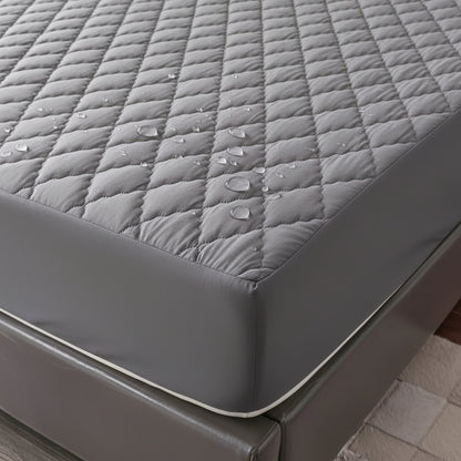 Waterproof Throw Mattress Cover Bed Fitted Sheet Mattress Protector Single/Double/140/160 Muti Size Gray/White