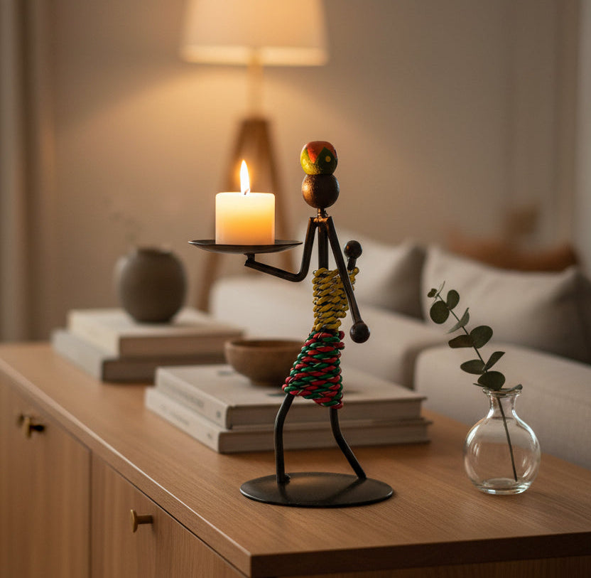 Metal Candle Holder Home Decor Accessories African Candlesticks for Candles Decorative Chandeliers Candle Wedding Centerpieces