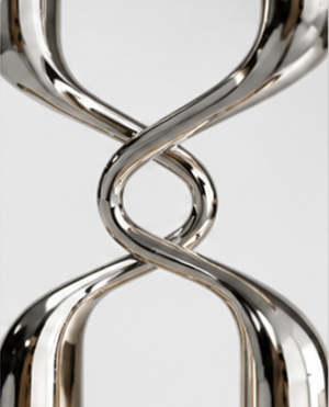 Nodo di Metallo — Candelabro Scultoreo in Ferro Galvanizzato